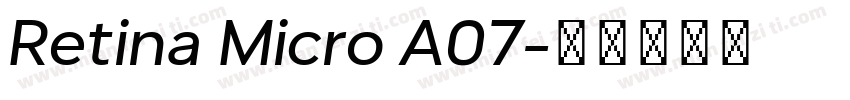 Retina Micro A07字体转换